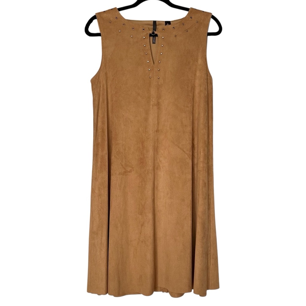 Skye's The Limit Studded Faux‎ Suede Boho Western Earthy Shift Dress Size S NWT